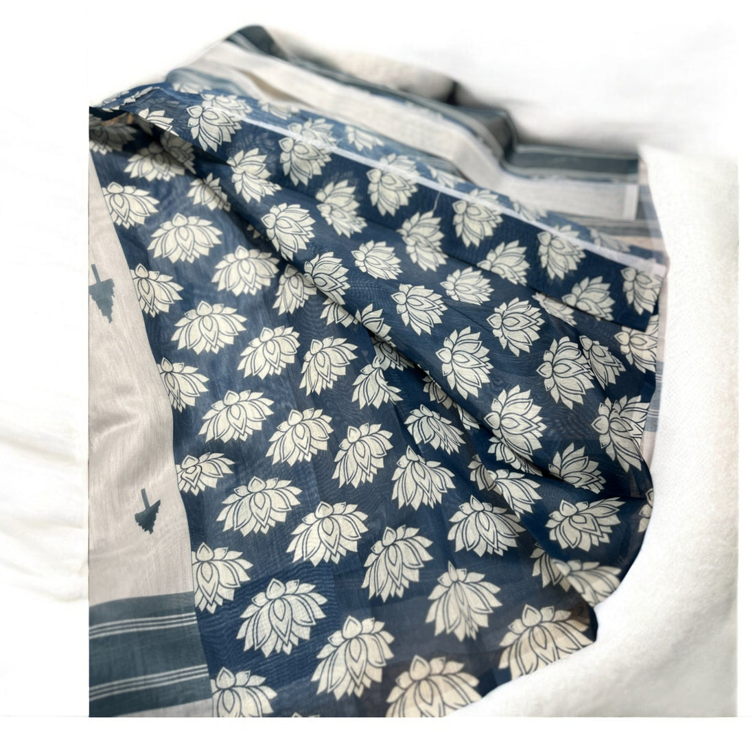 Supersoft Lightweight Chanderi Cotton - Beau Blue (Lightest Gray)