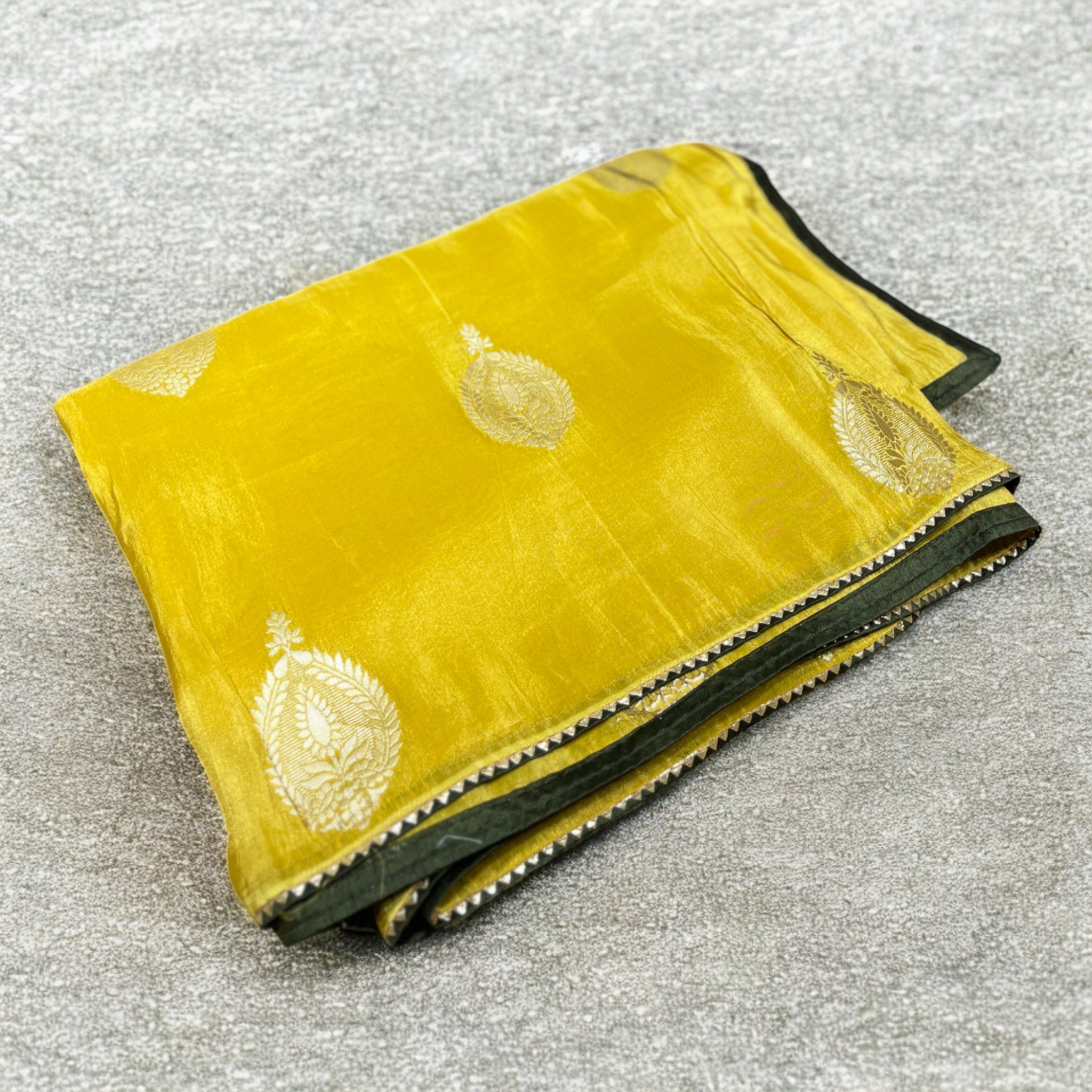 Designer Banaras Silk - Mustard Yellow