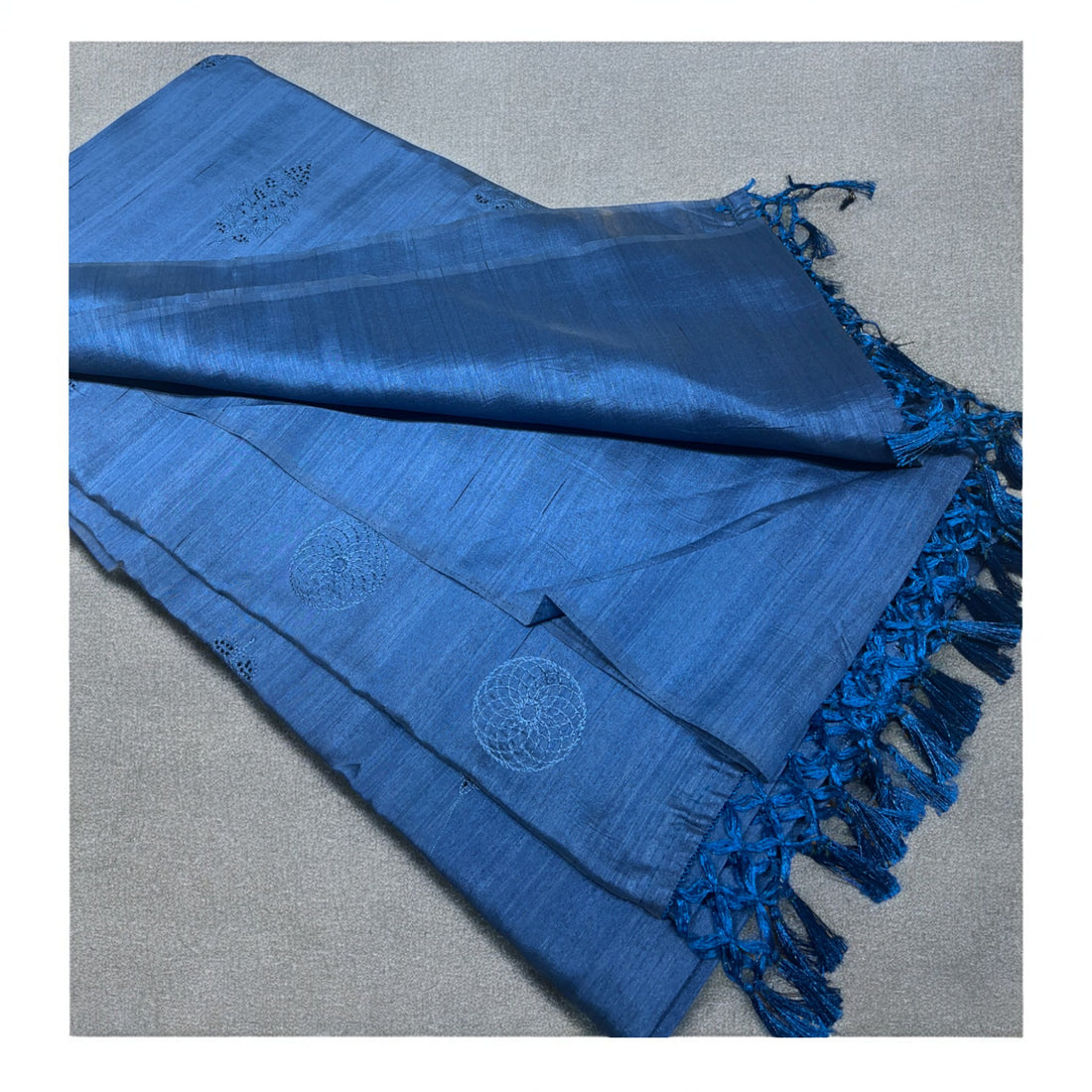 Tussar Silk - Premium Blue