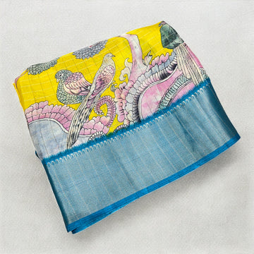 Supersoft Lightweight Kalamkari Silk Cotton - Mustard Yellow