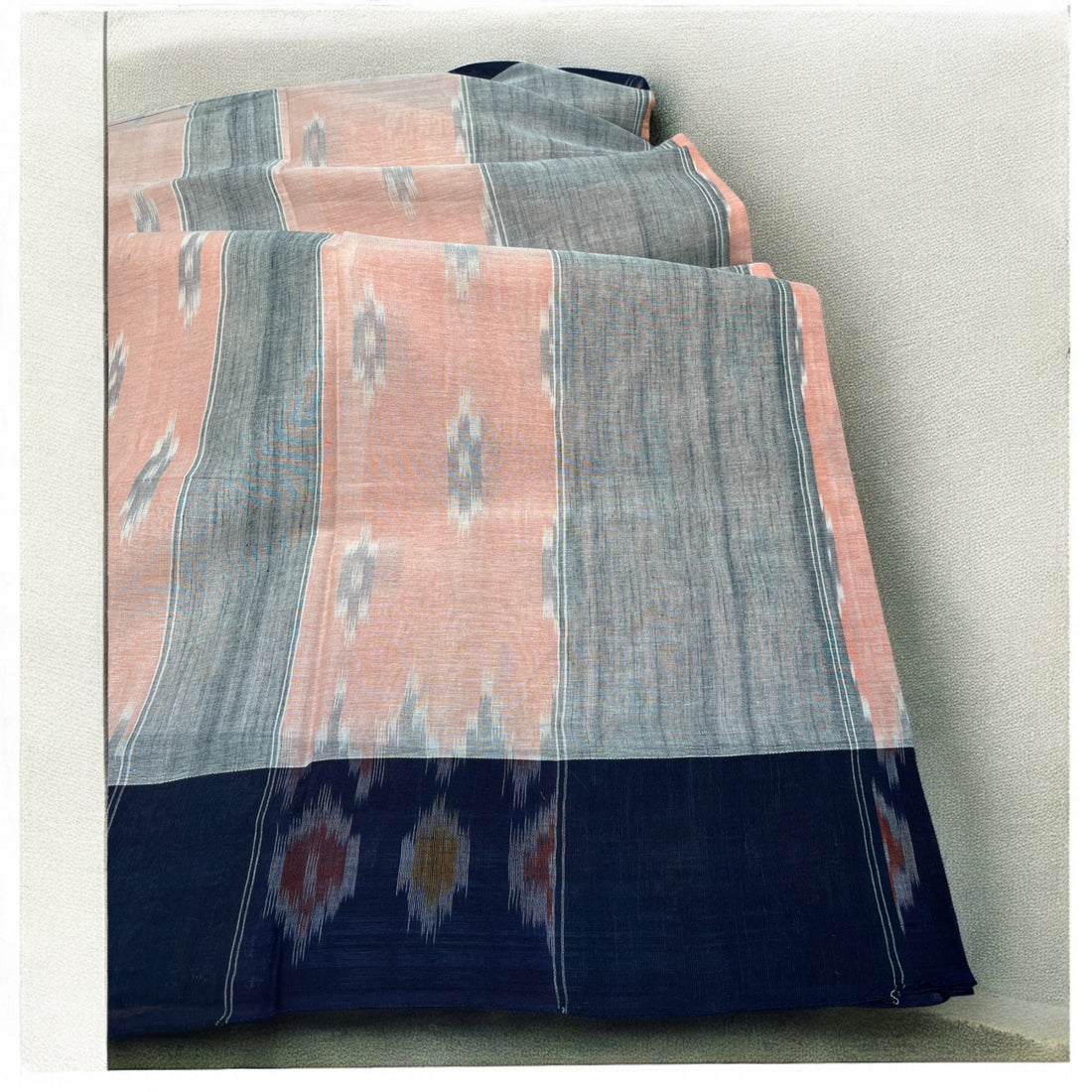 Pochampally Supersoft Ikkat Weaved - Peach